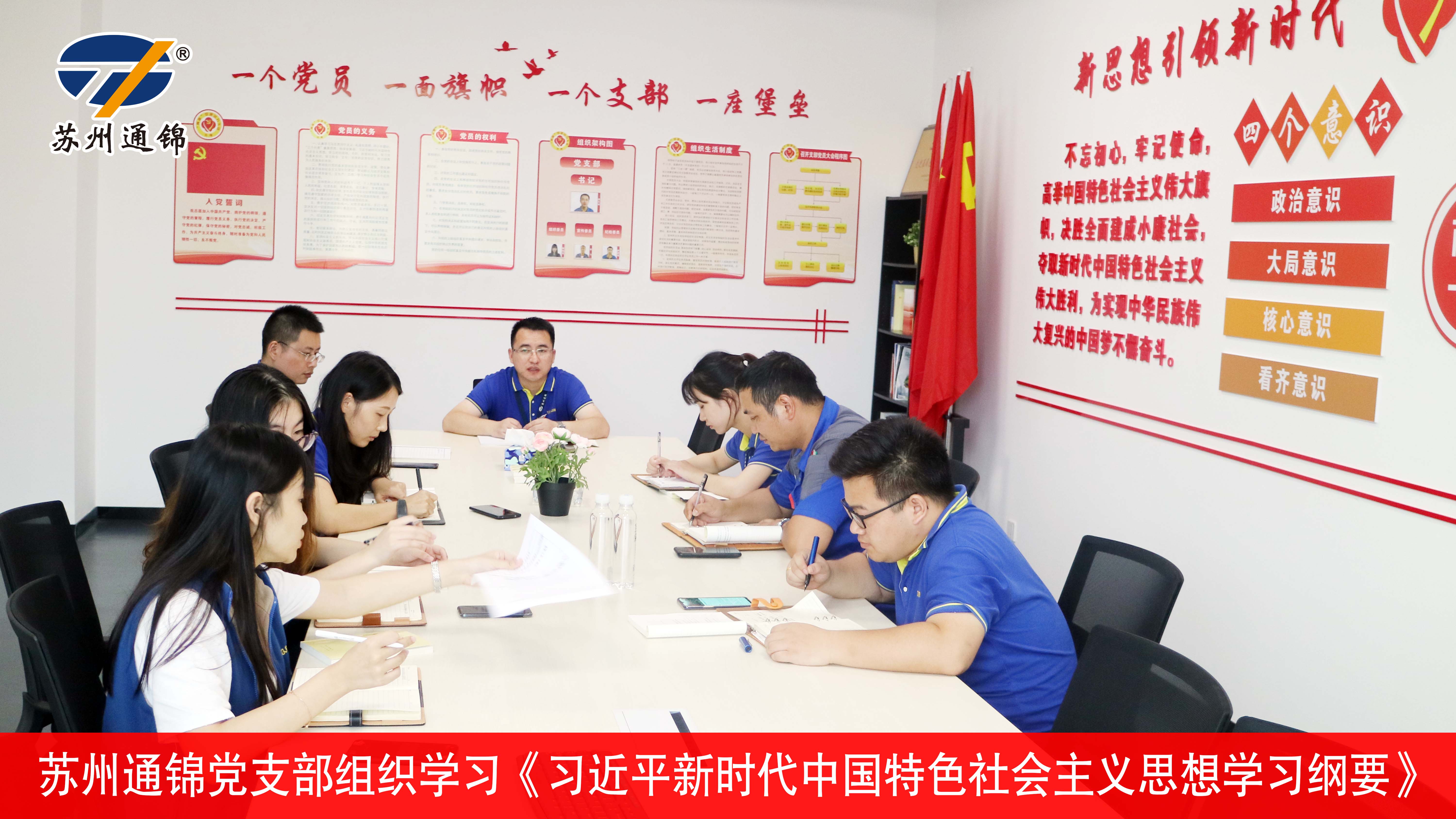 通錦黨支部組織學(xué)習(xí)《習(xí)近平新時(shí)代中國特色社會主義思想學(xué)習(xí)綱要》